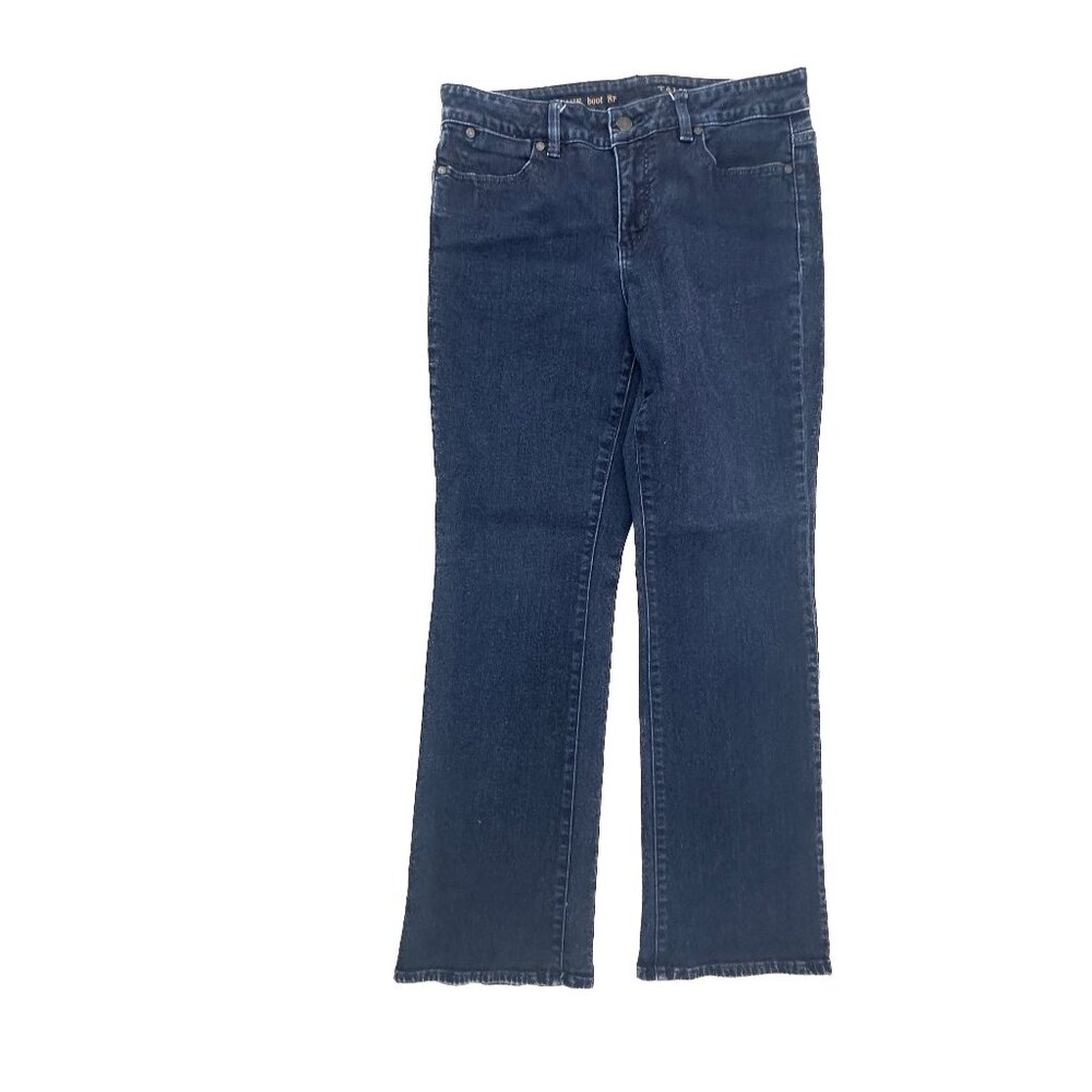 Talbots Heritage Boot Women's size 8P Dark Wash Blue Denim jeans